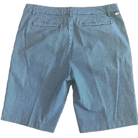 GREG NORMAN black & white check golf long shorts 8 - Picture 1 of 7